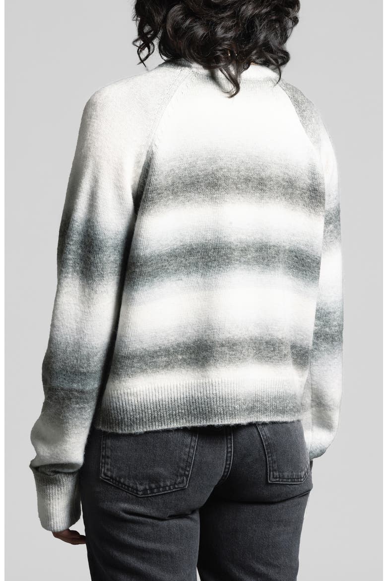 Brina Ombré Stripe Cardigan, Alternate, color, FOREST STRIPE