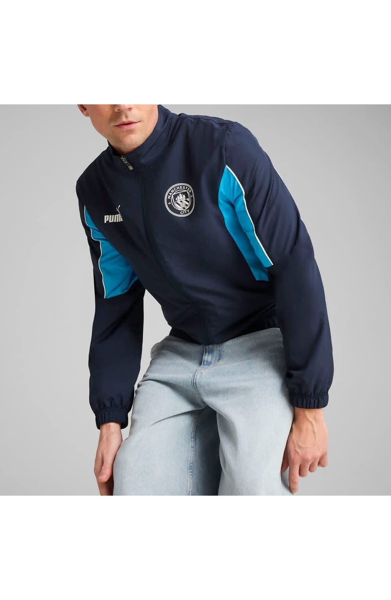 PUMA Men's Puma Navy Manchester City ftblARCHIVE Full-Zip Jacket, Alternate, color, 