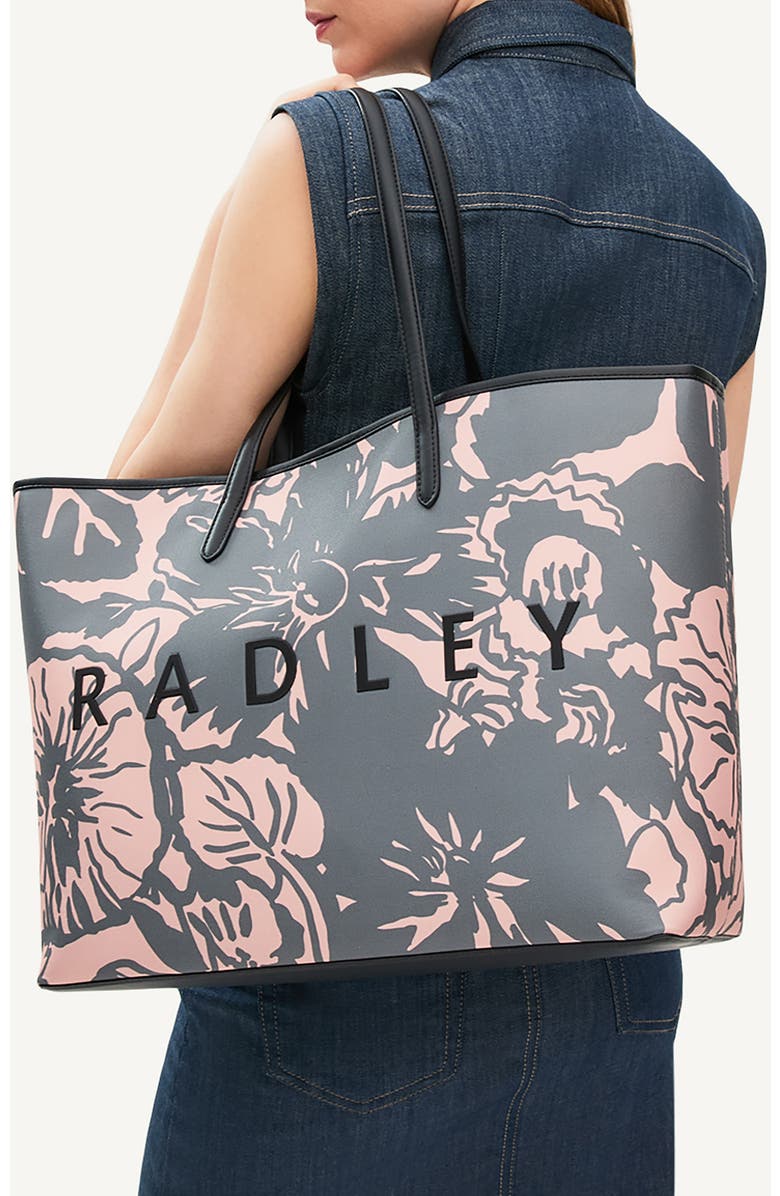 Radley Southwell Gardens Floral Medium Crossbody Bag, Alternate, color, Black/Pink