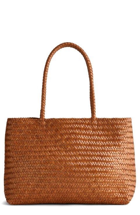 Handwoven Leather Tote