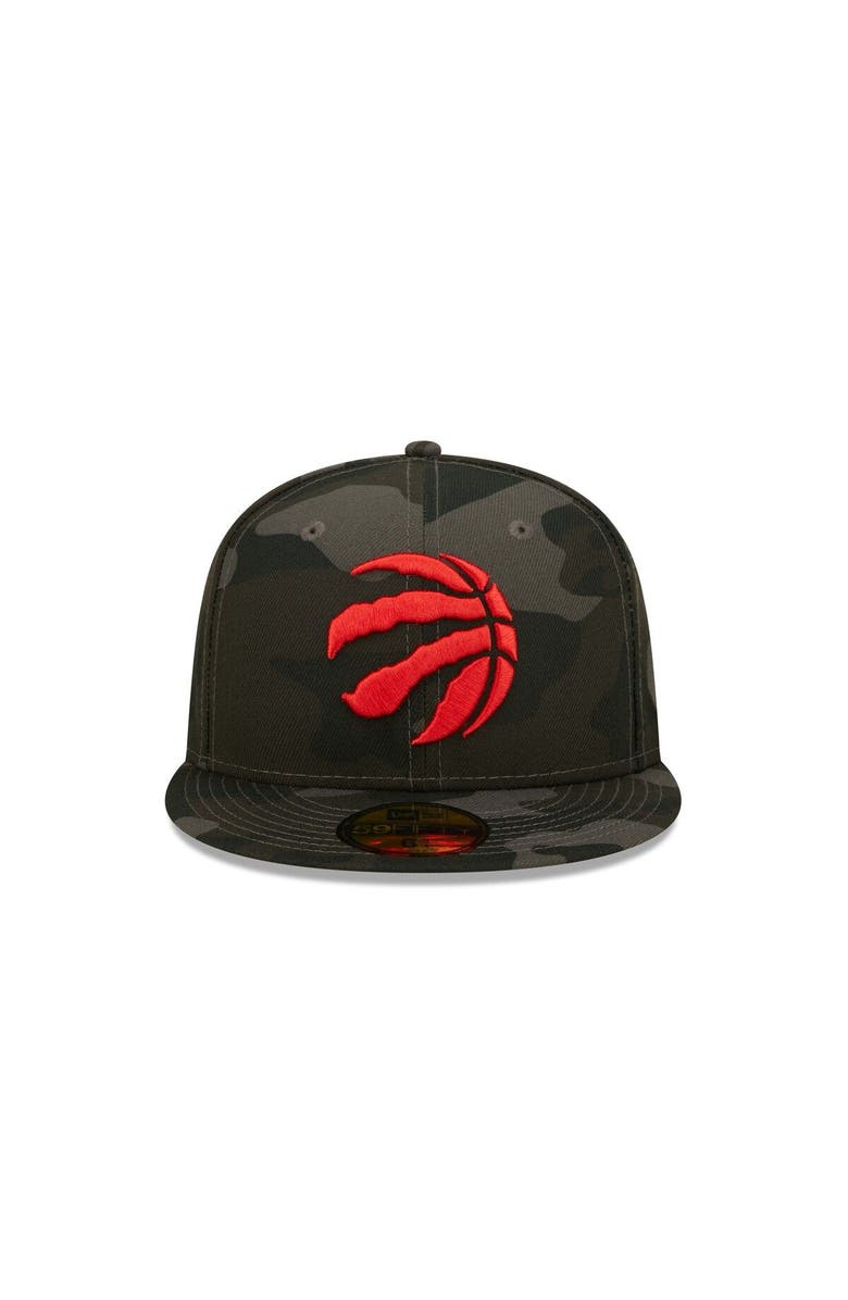 New Era Men's New Era Black Toronto Raptors Camo 59FIFTY Fitted Hat, Alternate, color, 