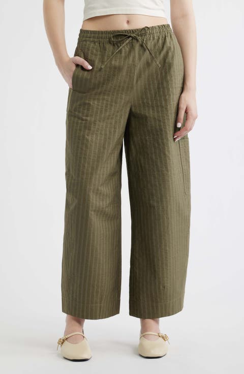 Felix Ticking Stripe Organic Cotton Drawstring Pants