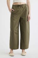 Damson Madder Felix Ticking Stripe Organic Cotton Drawstring Pants
