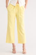 EDIT by JASON WU Crop Wide Leg Cotton Blend Pull-On Pants