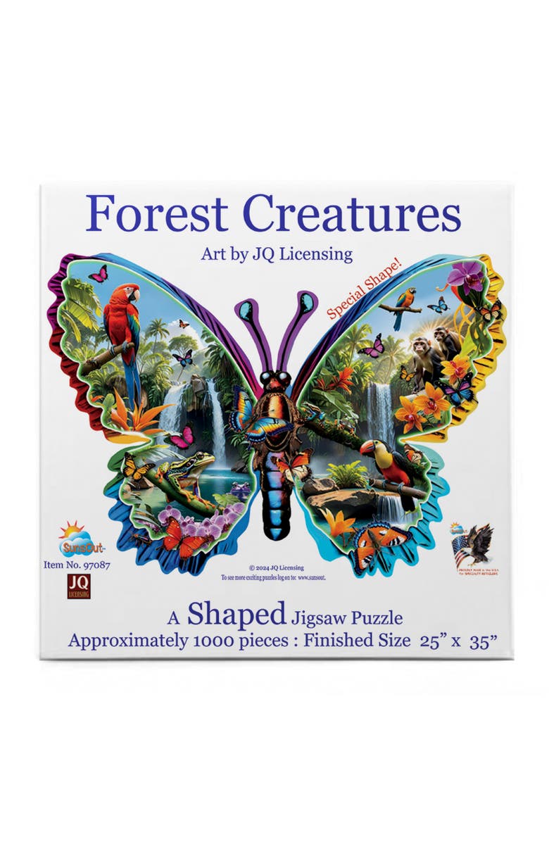 Sunsout Forest Creatures 1000 piece Jigsaw Puzzle for Adults Special Shape, Alternate, color, Multicolor