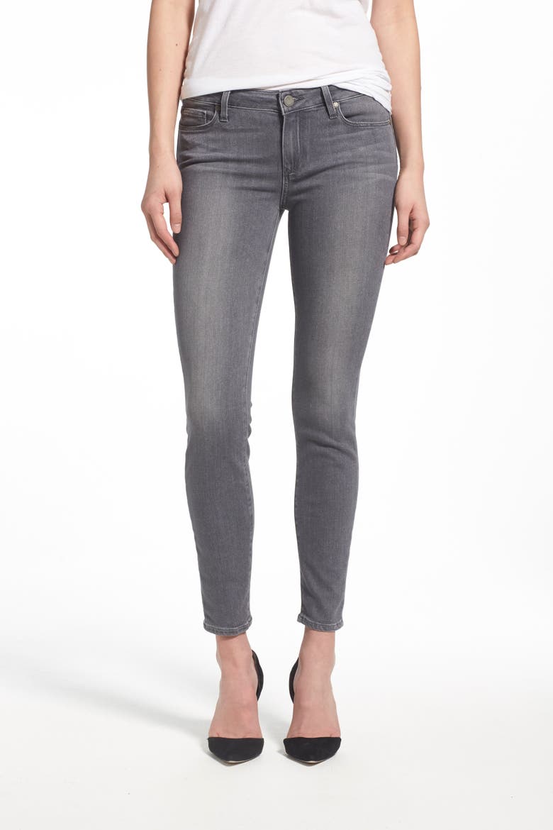 Transcend Verdugo Ankle Ultra Skinny Jeans, Alternate, color, SILVIE