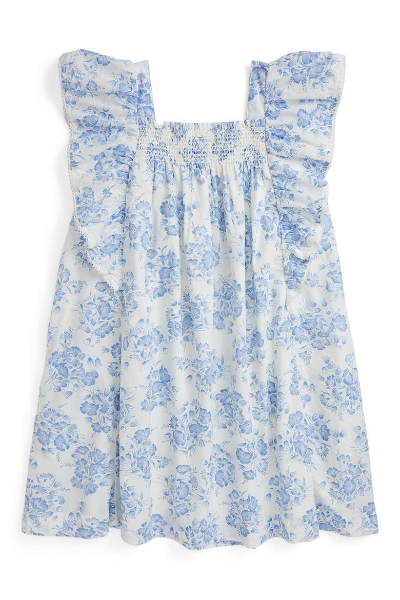 Kids' Floral Ruffle Dress, Alternate, color, BLUE
