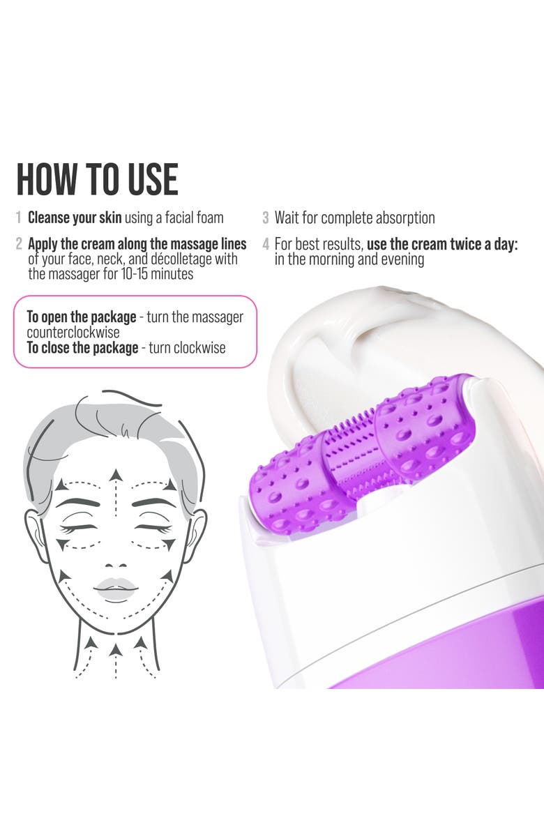 7DAYS Face moisturizer with Retinol for Firming & Lifting effect with 3D Massage Applicator, Alternate, color, White