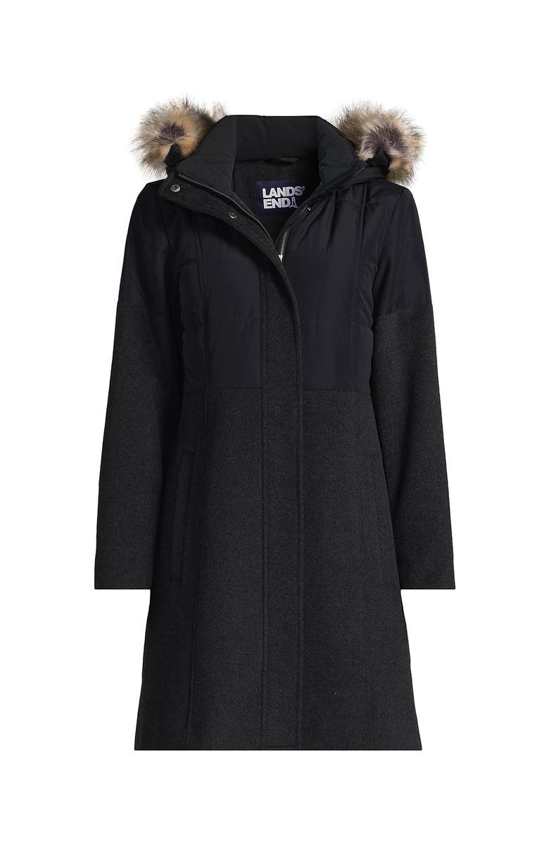 Lands' End Wool Hybrid Coat, Alternate, color, 