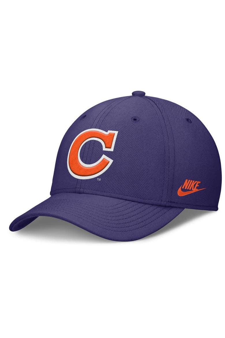 Men's Nike Purple Clemson Tigers Rise Academic Dri-FIT Flex Hat, Main, color, Purple
