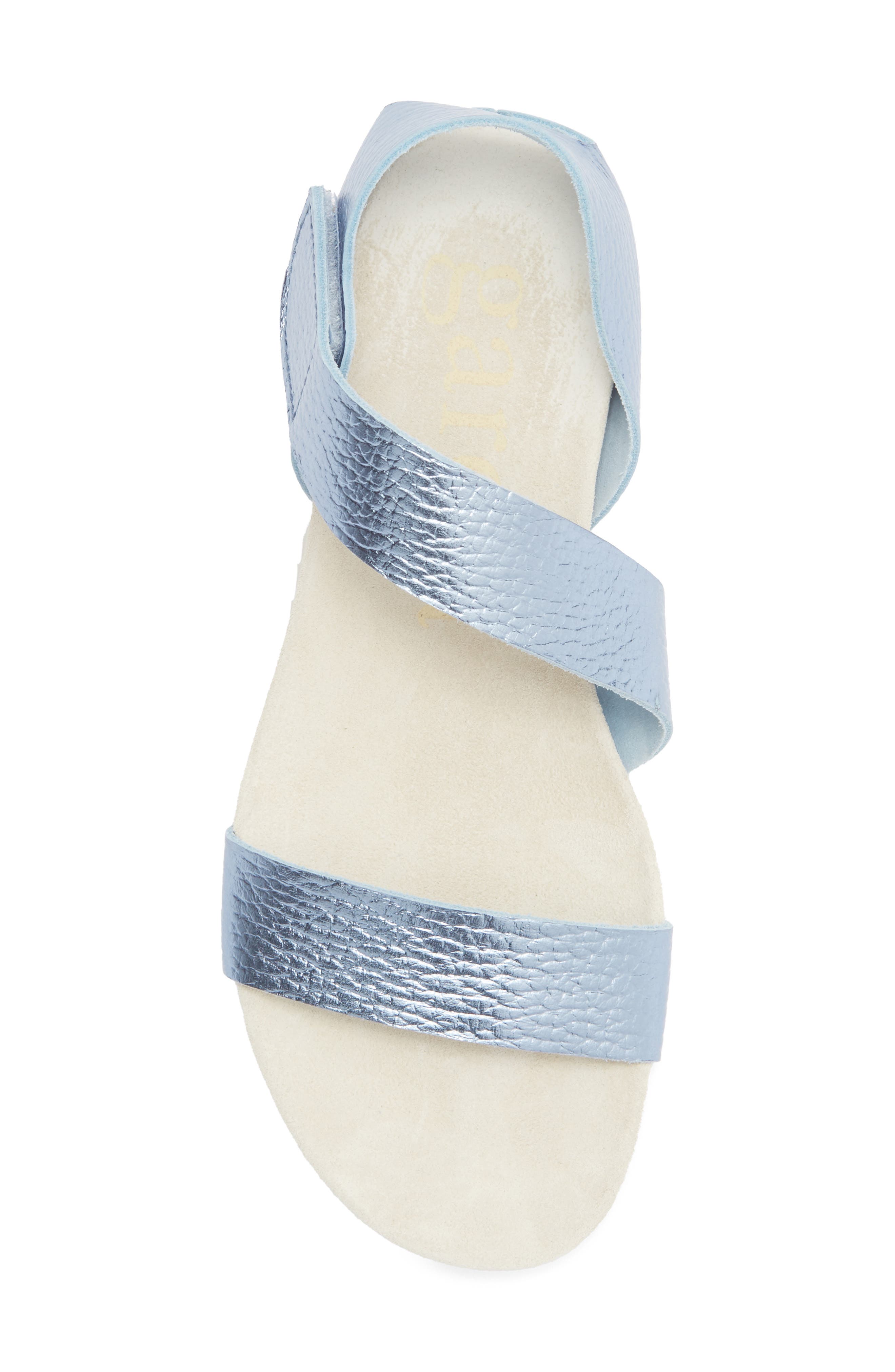 Pedro Garcia Jedda Two Strap Sandal, Alternate, color, Azure Cervo Lame
