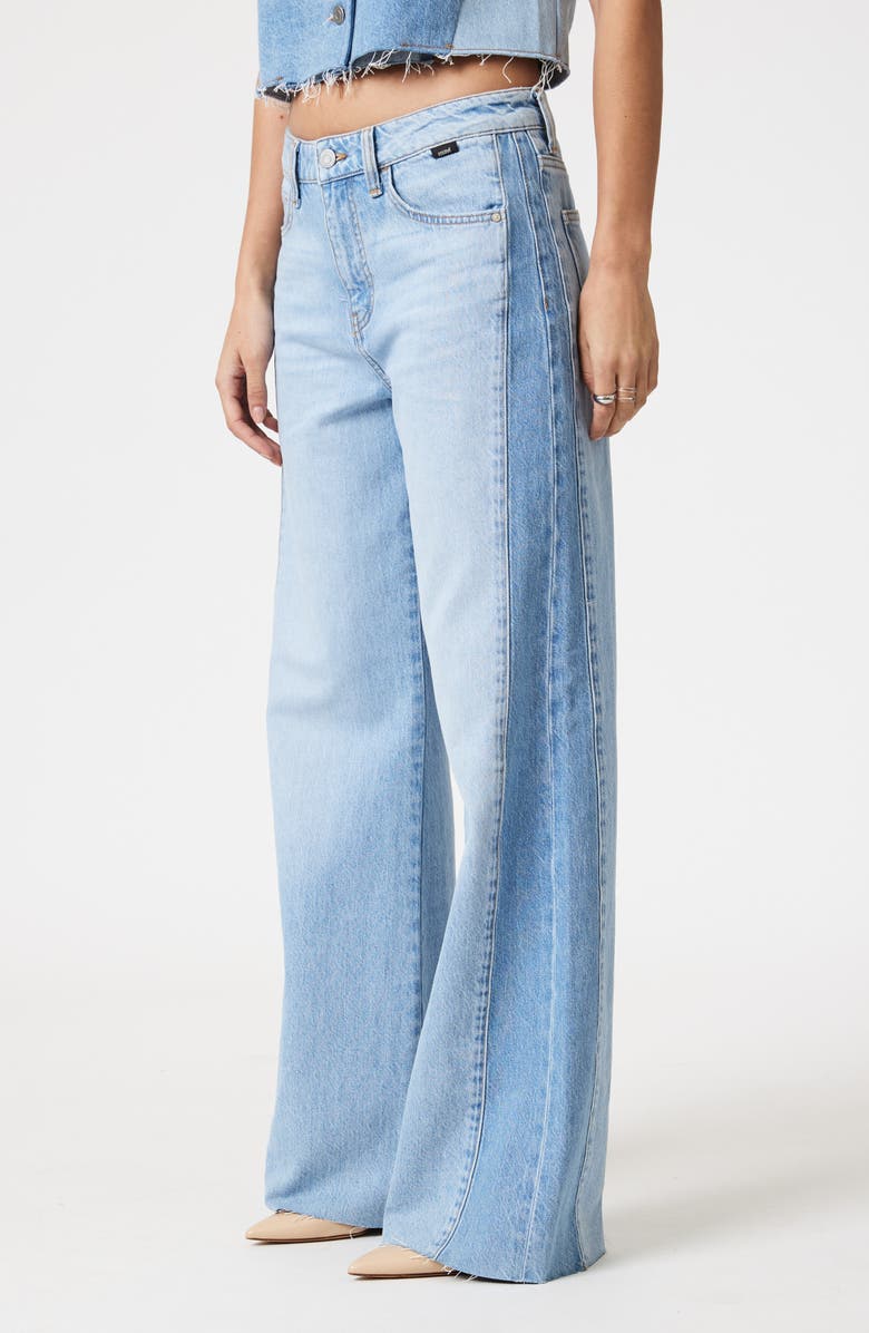 Mavi Jeans Malibu Wide Leg Jeans, Alternate, color, Blocking Denim