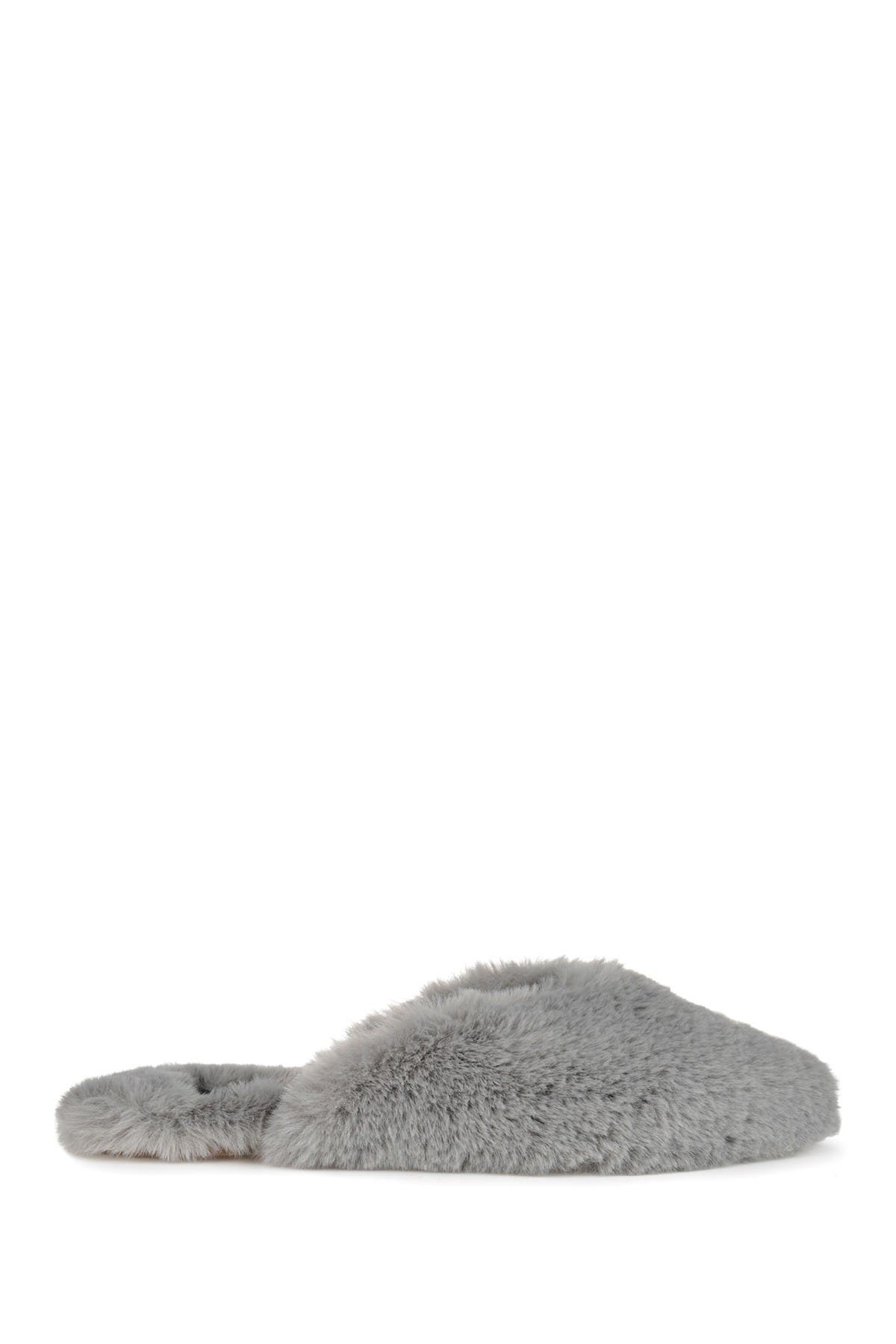 Journee Collection JOURNEE Sundown Faux Fur Slipper, Alternate, color, Grey