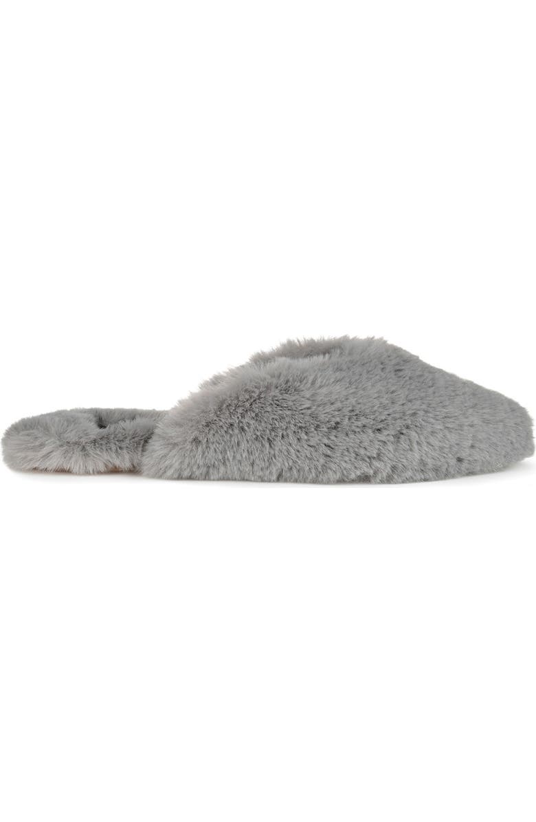 Journee Collection JOURNEE Sundown Faux Fur Slipper, Alternate, color, Grey
