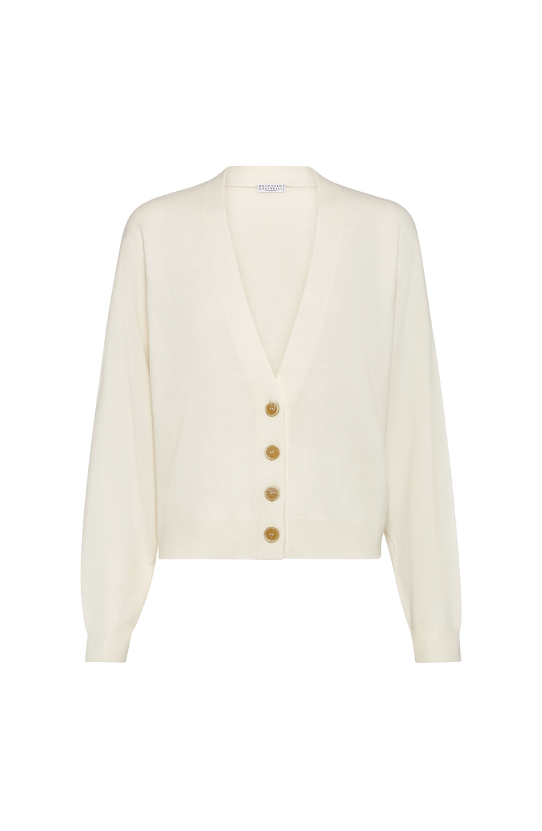 Brunello Cucinelli Cashmere cardigan, Main, color, White