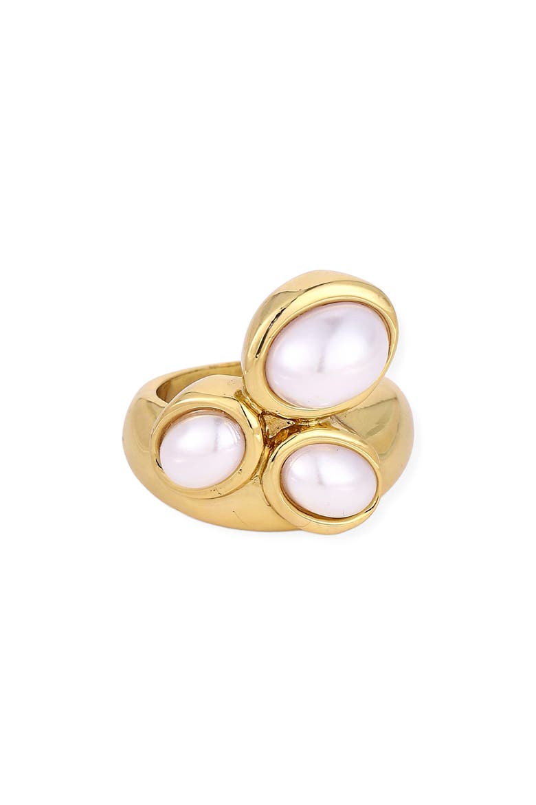 Sevilla Cluster Ring, Main, color, GOLD/ PEARL