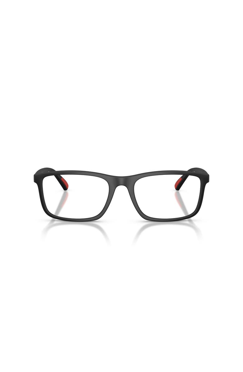 Polo Ralph Lauren 57mm Rectangle optical glasses, Alternate, color, Black