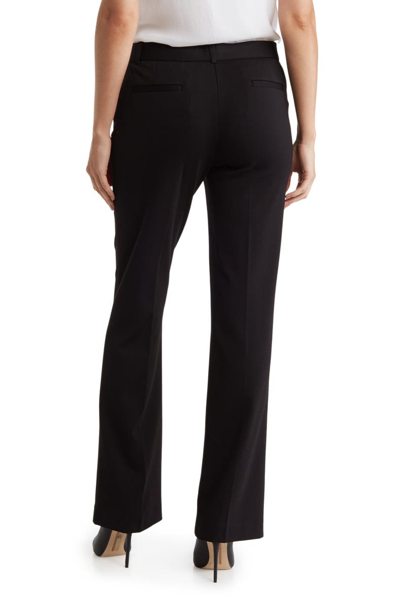 Ari Straight Leg Ponte Pants, Alternate, color, BLACK