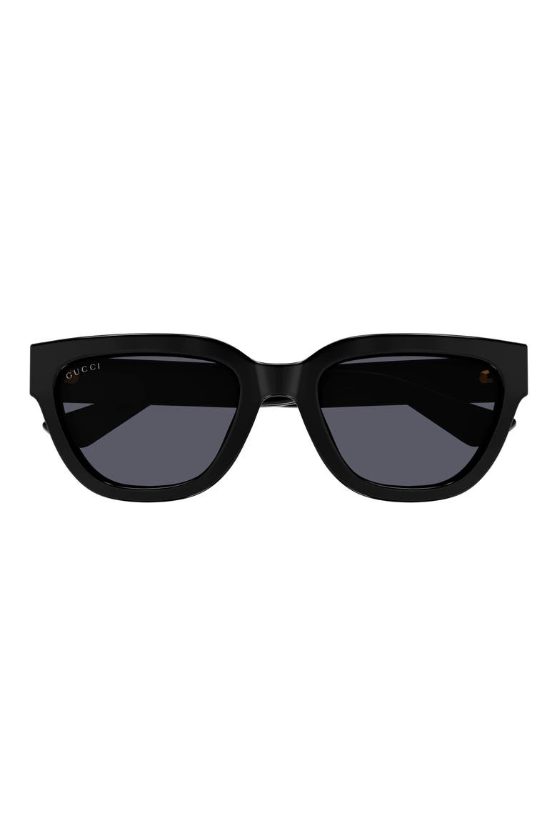 54mm Cat Eye Sunglasses, Main, color, BLACK
