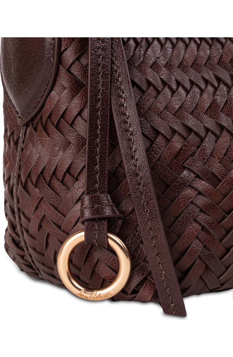 Sam Edelman Kasey Woven Leather Crossbody Bag, Alternate, color, Dark Brown