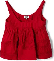 Damson Madder Stella Ruffle Flounce Organic Cotton Tank
