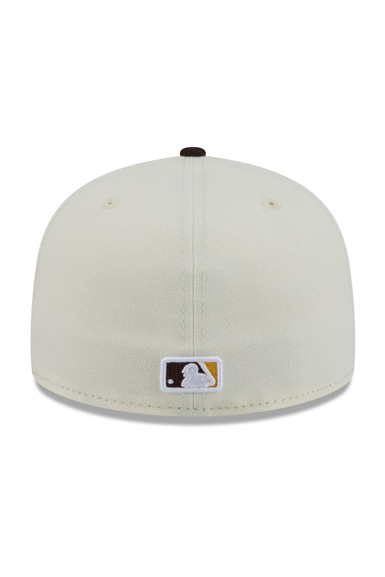 Men's New Era White/Brown San Diego Padres Blossom 59FIFTY Fitted Hat, Alternate, color, White