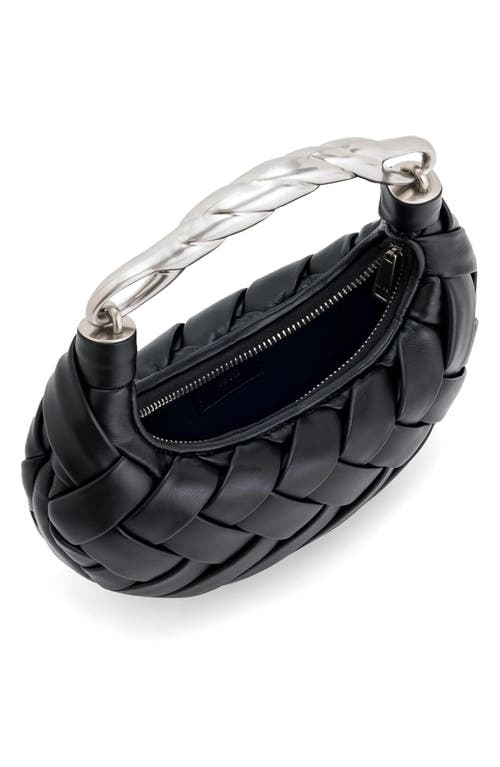 Jw Pei 'orla' Black Handbag With Adjustable And Removable Shoulder Strap And Interwoven Design In Ecoleathe In Black