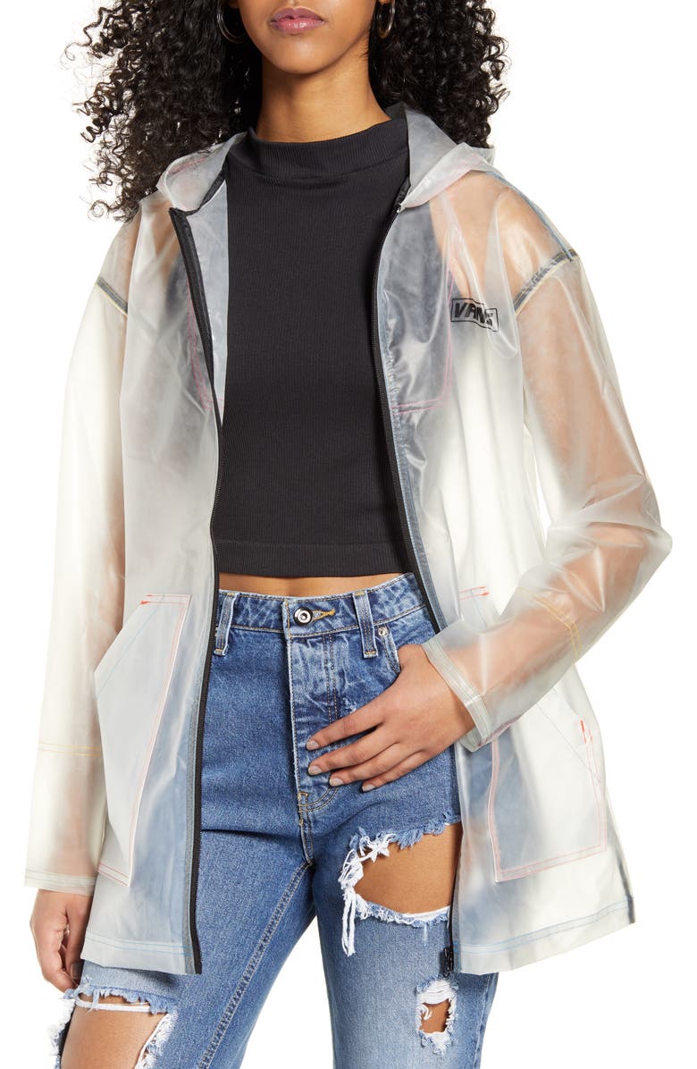 Vans Thread It Clear Rain Jacket, Main, color, 