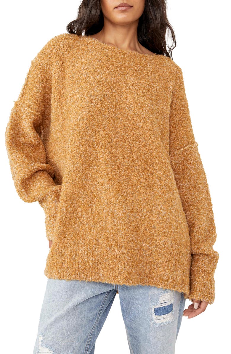 Free People Moira Oversize Ballet Neck Sweater, Main, color,