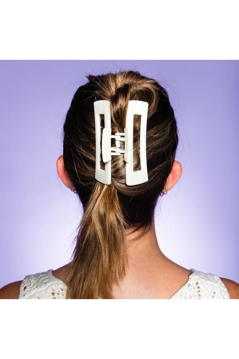 XL Rectangle Claw Clip for Thick Hair Duo, Alternate, color, Ivory