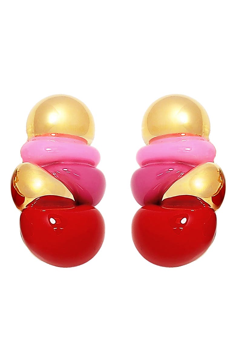 Sterling King Bellmer Ball Enamel Drop Earrings, Main, color, 