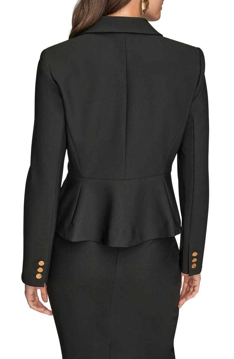 Donna Karan New York Peplum Blazer, Alternate, color, Black