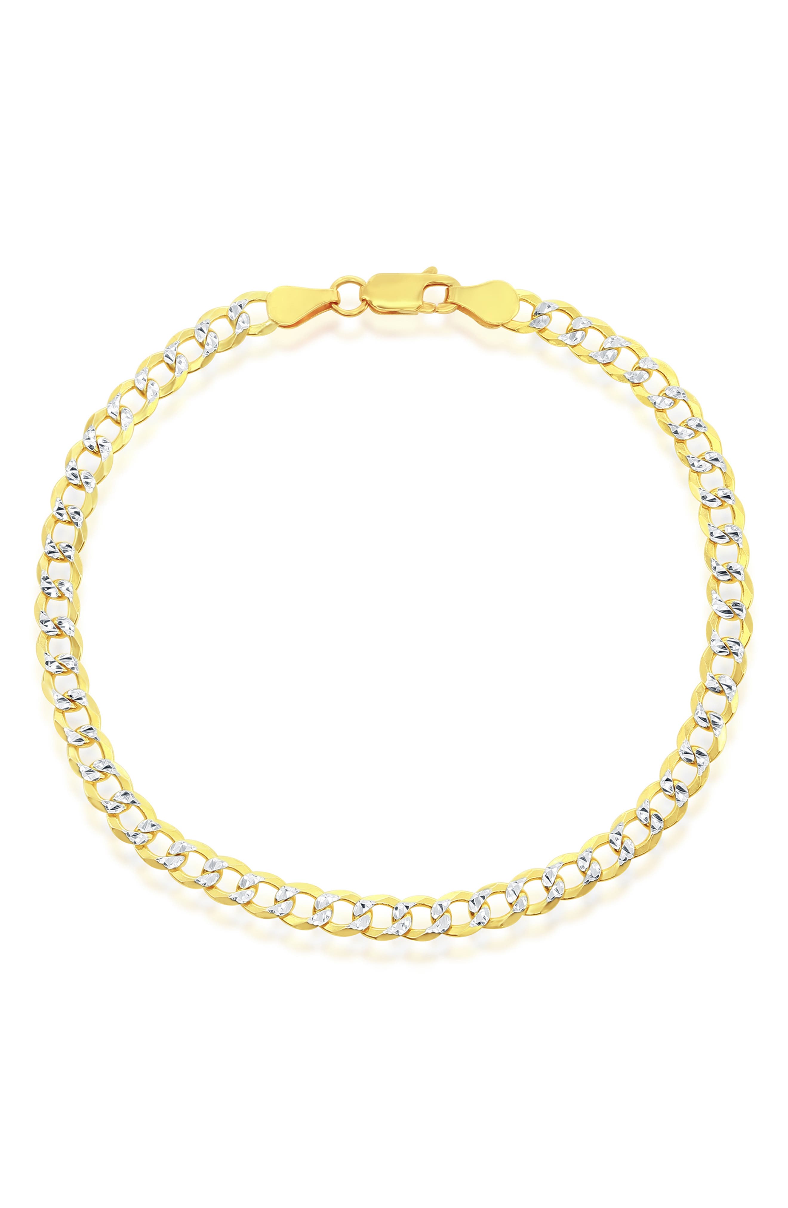 SIMONA 14K Gold Plated Curb Chain Anklet