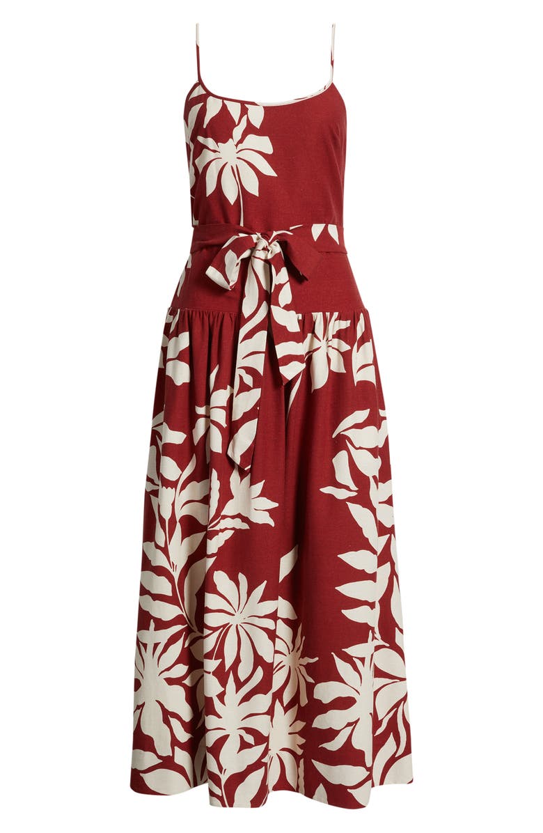 Julia Jordan Floral Print Sleeveless Maxi Dress, Alternate, color, Red Multi