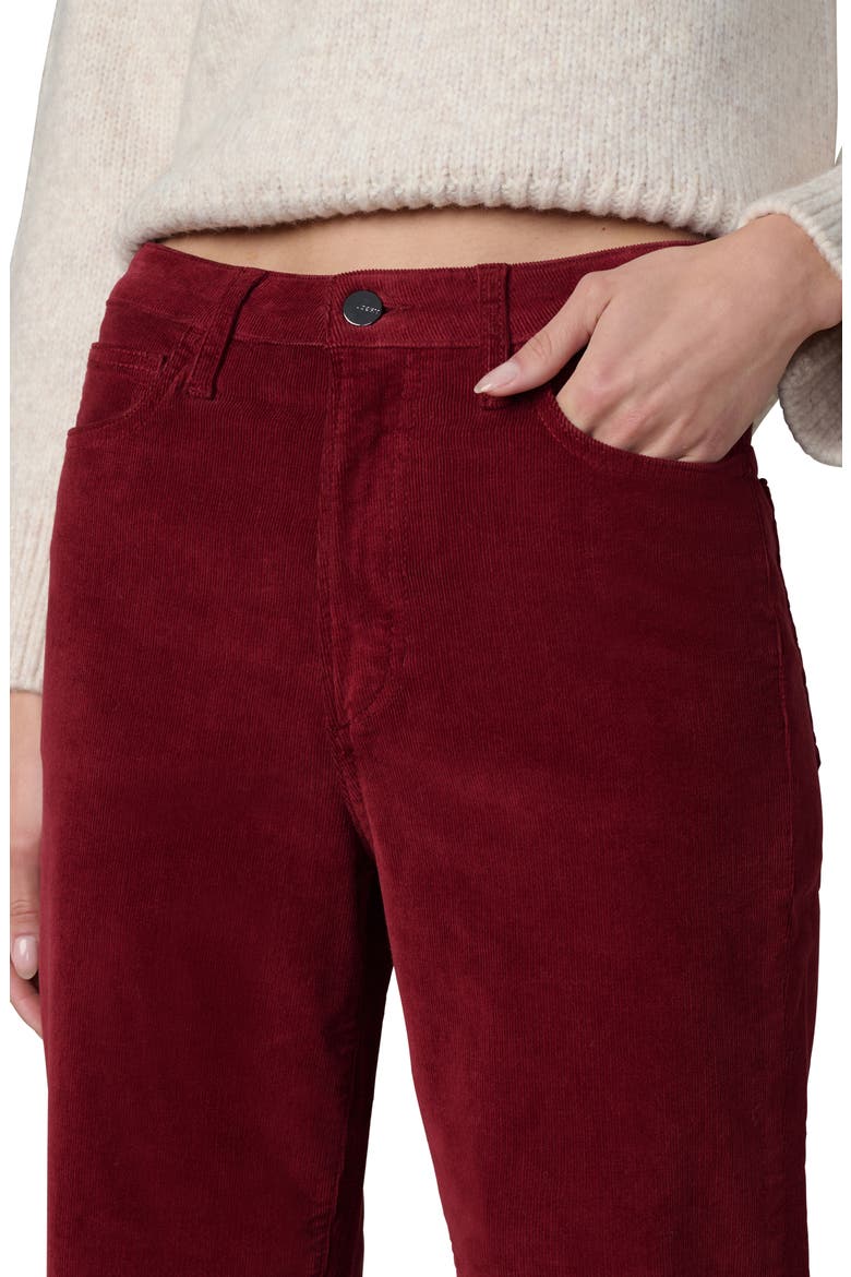 The Blake High Waist Crop Wide Leg Corduroy Jeans, Alternate, color, SYRAH