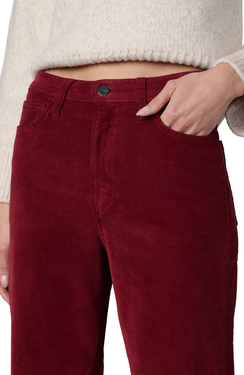 Joe's Jeans The Blake High Waist Crop Wide Leg Corduroy Jeans, Alternate, color, Syrah