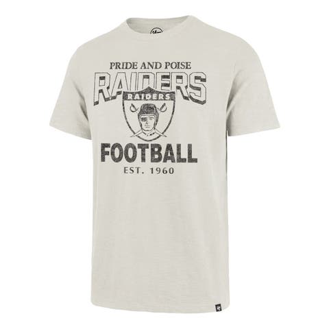 Men's '47  Natural Las Vegas Raiders Head On Scrum Slub T-Shirt