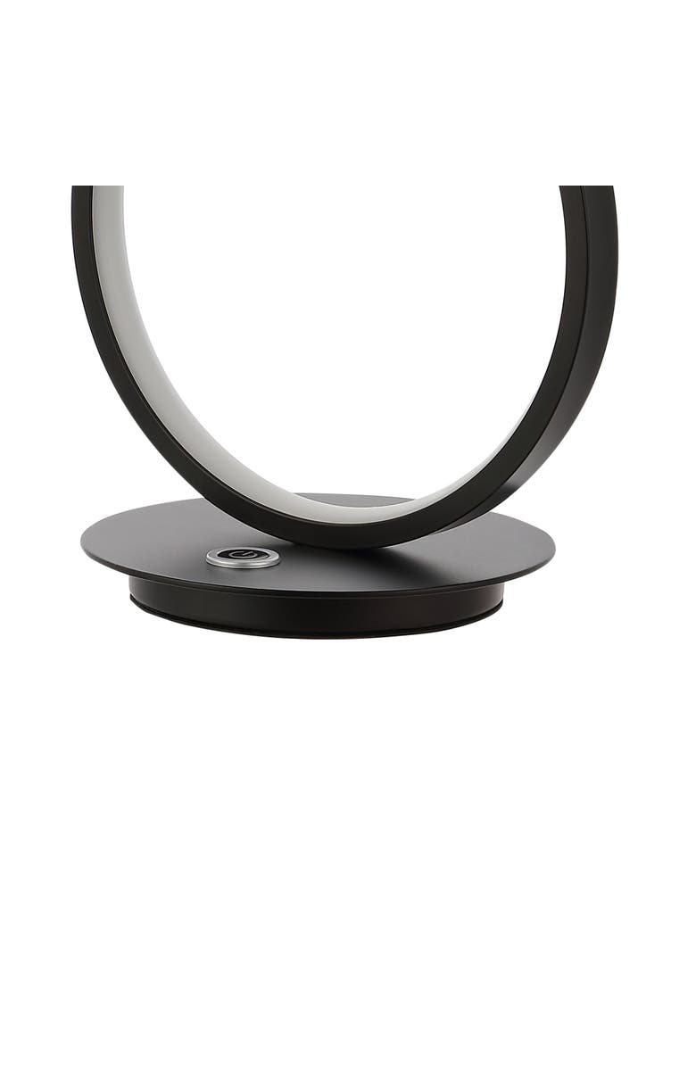 JONATHAN Y Juno 3-Light Bohemian Coastal Iron Integrated LED Table Lamp, Alternate, color, Black