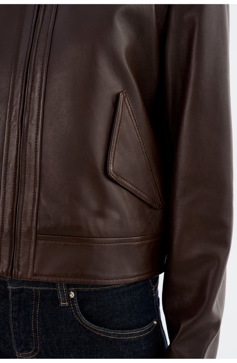LAMARQUE Tess | Leather Jacket, Alternate, color, Dark Brown