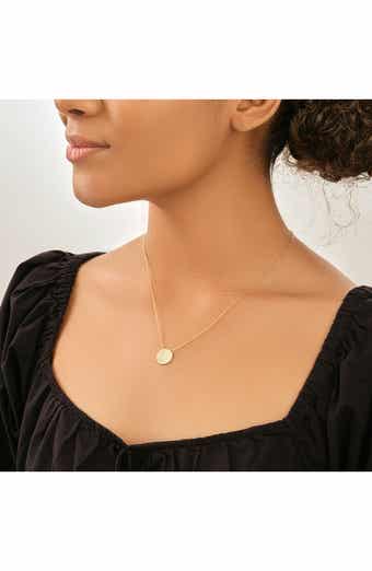 Sterling Forever Cubic Zirconia Round Initial Necklace