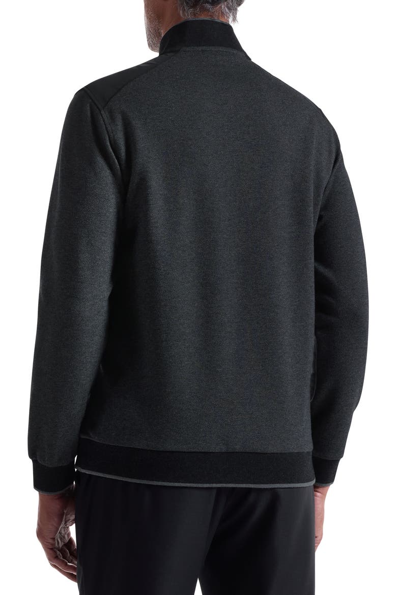 Mélange Quarter Zip Top, Alternate, color, ZINC
