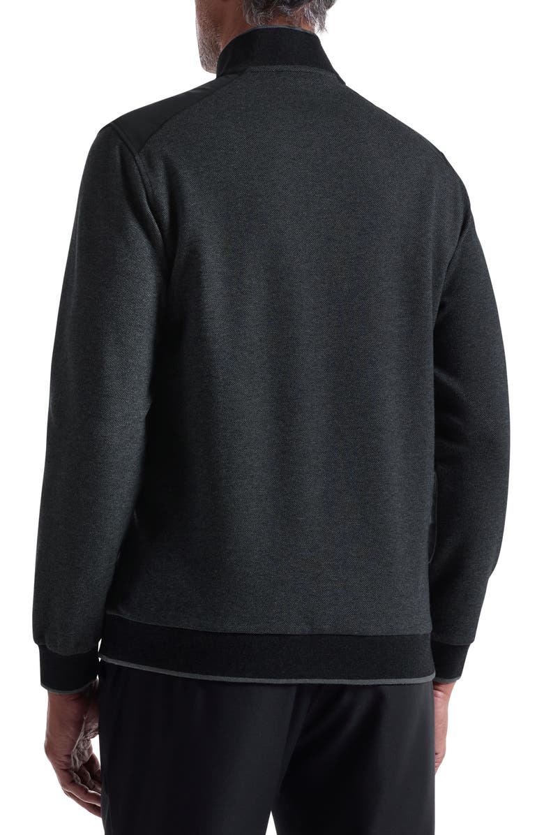 Bugatchi Mélange Quarter Zip Top, Alternate, color, Zinc