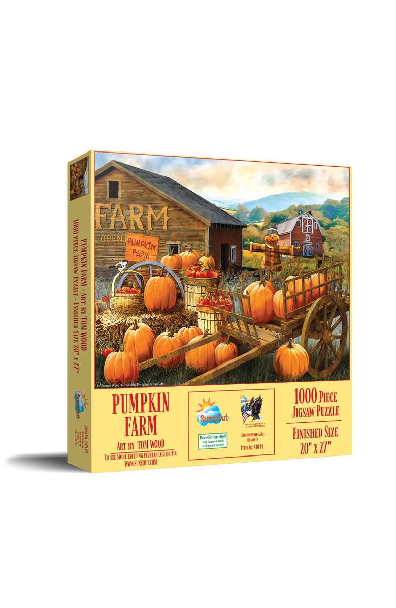 Sunsout Pumpkin Farm 1000 piece Jigsaw Puzzle for Adults, Main, color, Multicolor