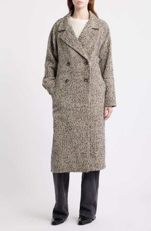 Herringbone Tweed Coat