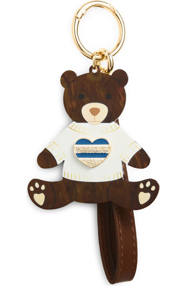 Chelsea28 Bear Cluster Bag Charm, Main, color, Brown Multi- Gold