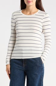 Splendid Leopard Print Long Sleeve T-Shirt