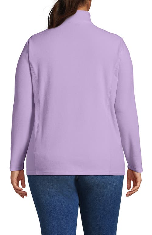 Lands' End Anyweather Fleece Quarter Zip Pullover In Purple