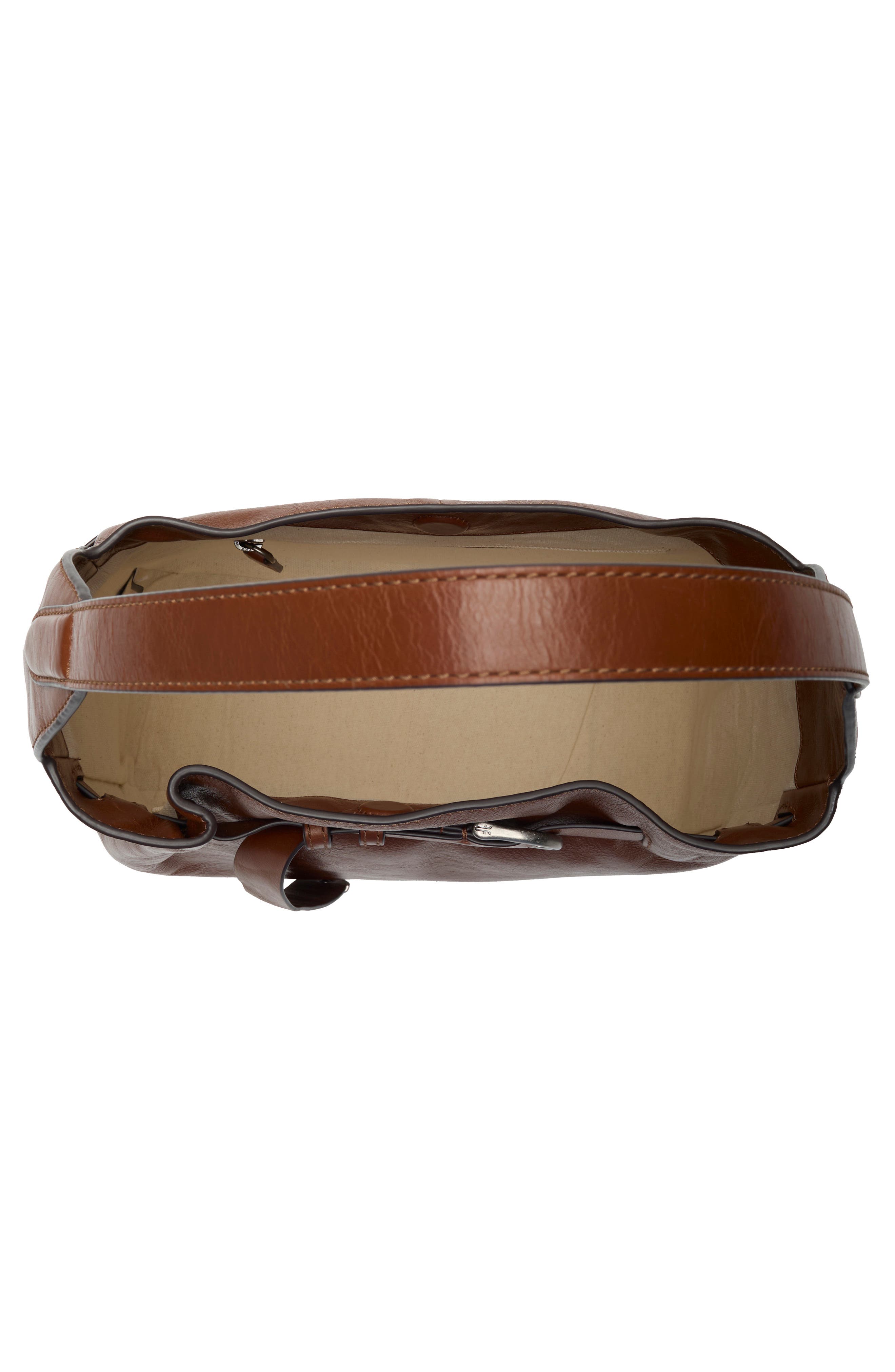 Heather Leather Hobo, Alternate, color, COGNAC