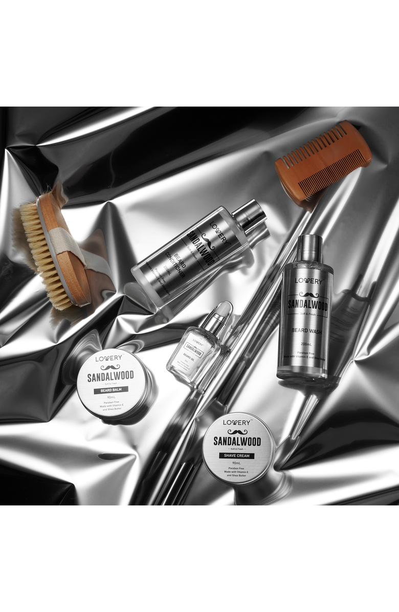 Lovery Sandalwood Luxury Beard Grooming Set, Alternate, color, NO COLOR