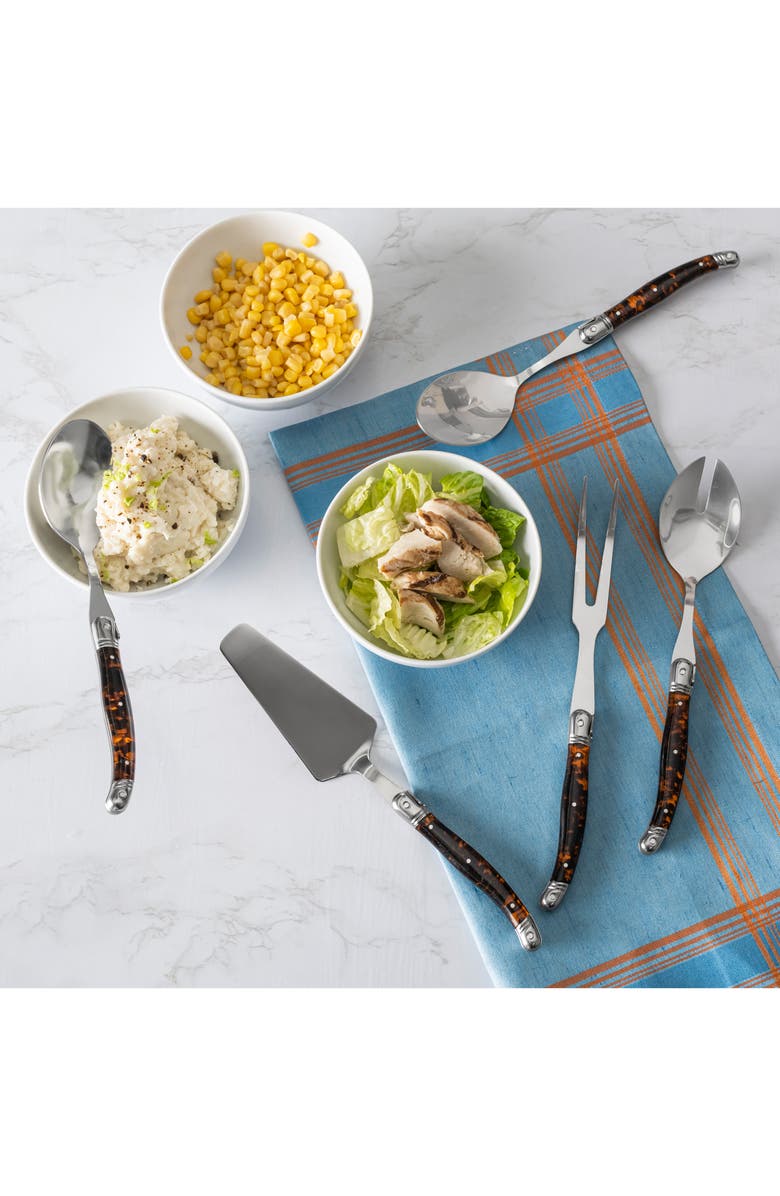 FRENCH HOME Laguiole 5-Piece Serving Set, Alternate, color, Tortoise Shell